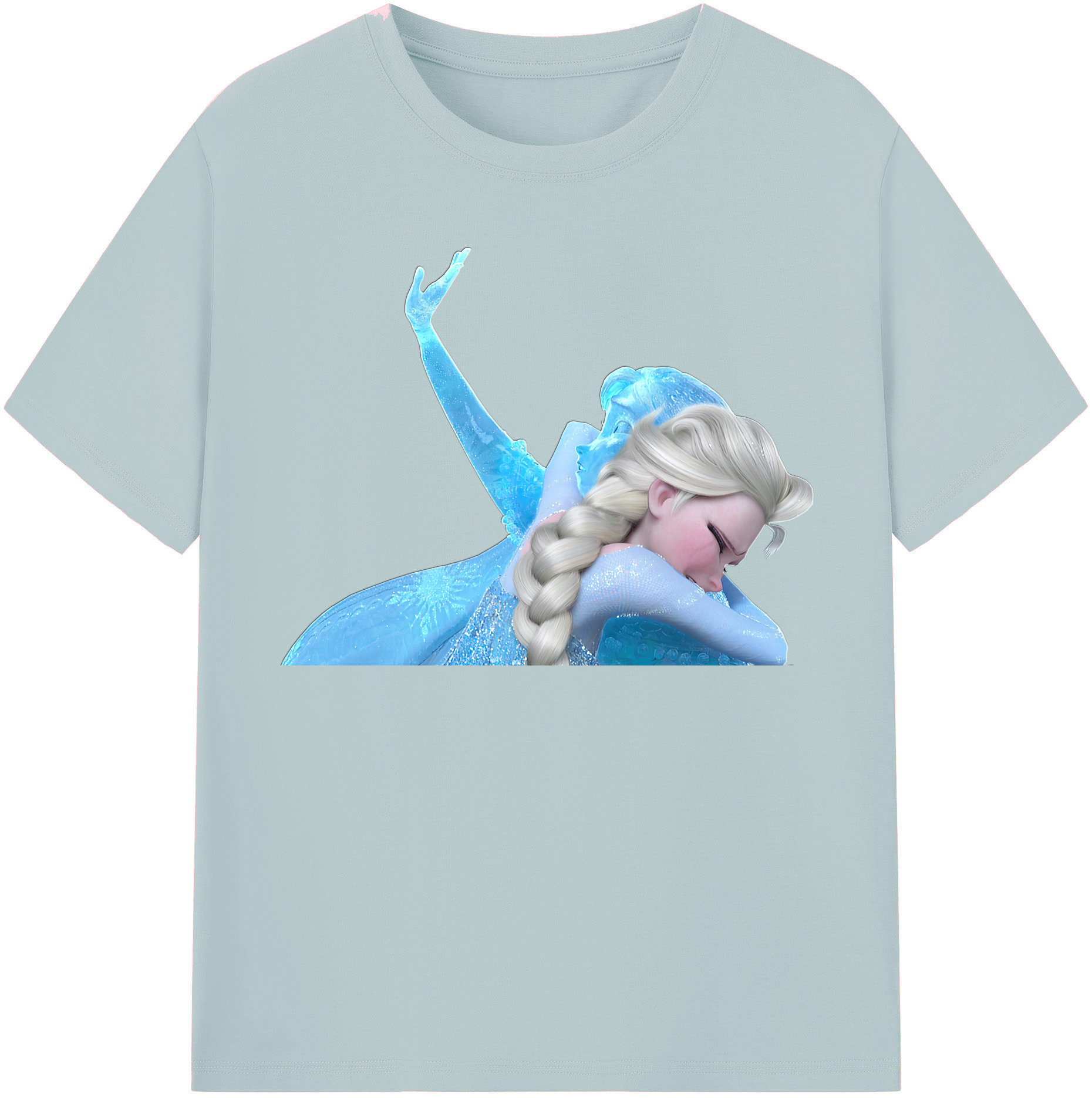 （画像用） アナと雪の女王 アンナ エルサ Frozen Anna Elsa 綿100％半袖Tシャツ（フロントプリント）